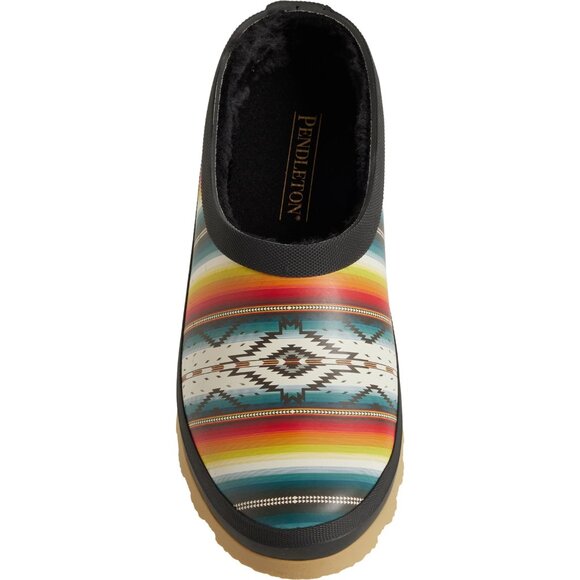 NEW Pendleton Saltillo Sunset Rubber Clogs Faux-Fur Lined  2511 2s1 - Picture 2 of 4